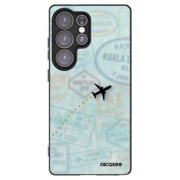 Picasee Μαύρη θήκη σιλικόνης για Samsung Galaxy S25 Ultra 5G - FLIGHT PATH