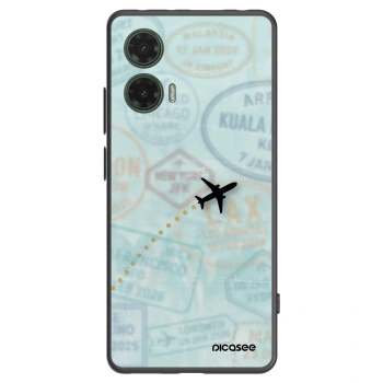 Picasee Μαύρη θήκη σιλικόνης για Motorola Moto G35 5G - FLIGHT PATH