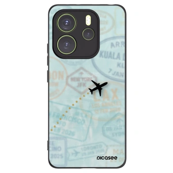 Picasee Μαύρη θήκη σιλικόνης για Xiaomi Redmi Note 14 4G - FLIGHT PATH