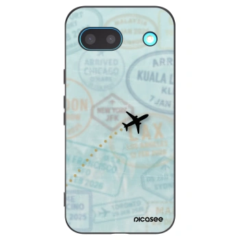 Picasee Μαύρη θήκη σιλικόνης για Google Pixel 8a - FLIGHT PATH