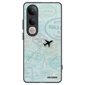 Picasee Μαύρη θήκη σιλικόνης για Vivo V50 Lite 5G - FLIGHT PATH
