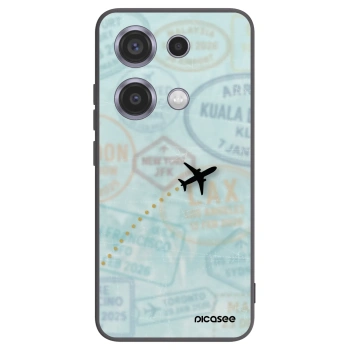 Picasee Μαύρη θήκη σιλικόνης για Xiaomi Redmi Note 14S - FLIGHT PATH