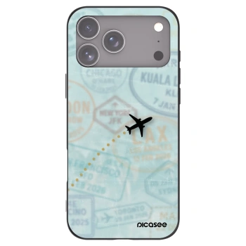 Picasee Μαύρη θήκη σιλικόνης για Apple iPhone 17 Pro Max - FLIGHT PATH