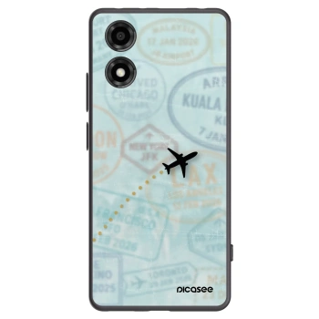 Picasee Μαύρη θήκη σιλικόνης για Motorola Moto E14 - FLIGHT PATH