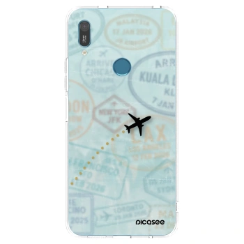 Picasee διαφανής θήκη σιλικόνης Huawei Y6 2019 - FLIGHT PATH