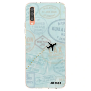 Picasee διαφανής θήκη σιλικόνης Samsung Galaxy A70 A705F - FLIGHT PATH