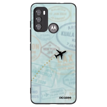 Picasee Μαύρη θήκη σιλικόνης για Motorola Edge 60 5G - FLIGHT PATH