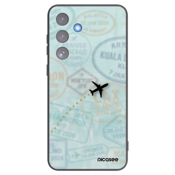 Picasee Μαύρη θήκη σιλικόνης για Samsung Galaxy S25 FE 5G - FLIGHT PATH