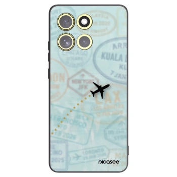 Picasee Μαύρη θήκη σιλικόνης για Motorola Moto G86 Power 5G - FLIGHT PATH