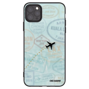 Picasee Μαύρη θήκη σιλικόνης για Apple iPhone 11 Pro Max - FLIGHT PATH
