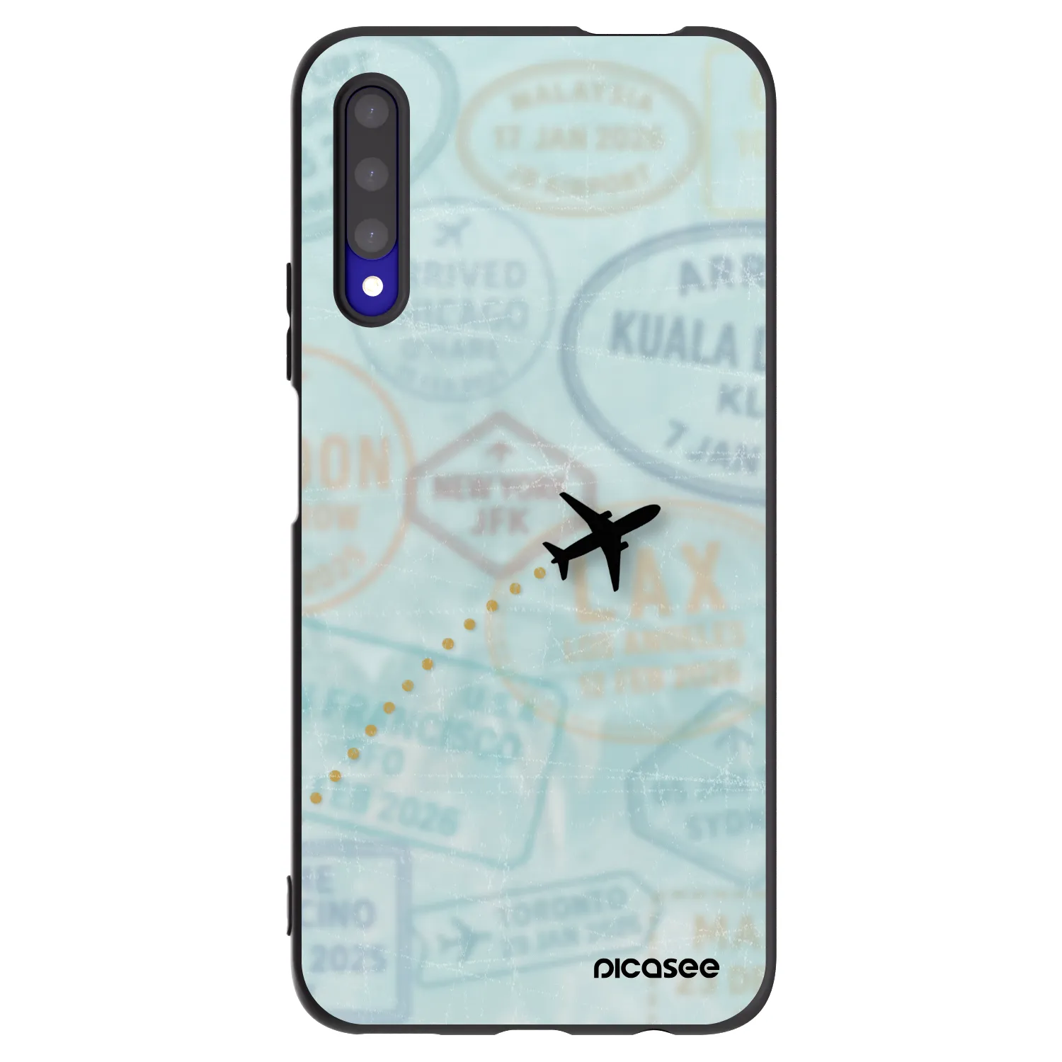 Picasee Μαύρη θήκη σιλικόνης για Honor 9X Pro - FLIGHT PATH