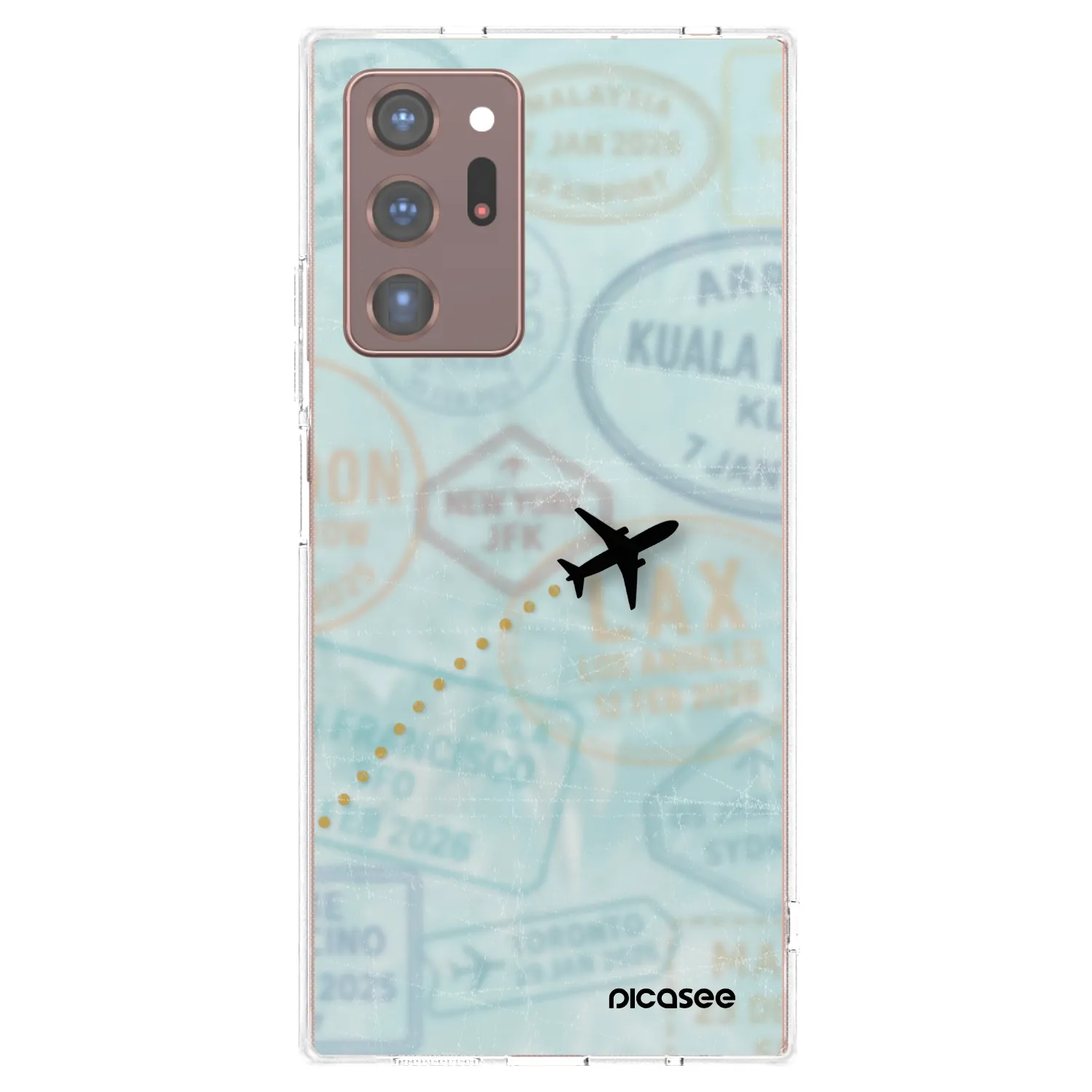 Picasee διαφανής θήκη σιλικόνης Samsung Galaxy Note 20 Ultra - FLIGHT PATH