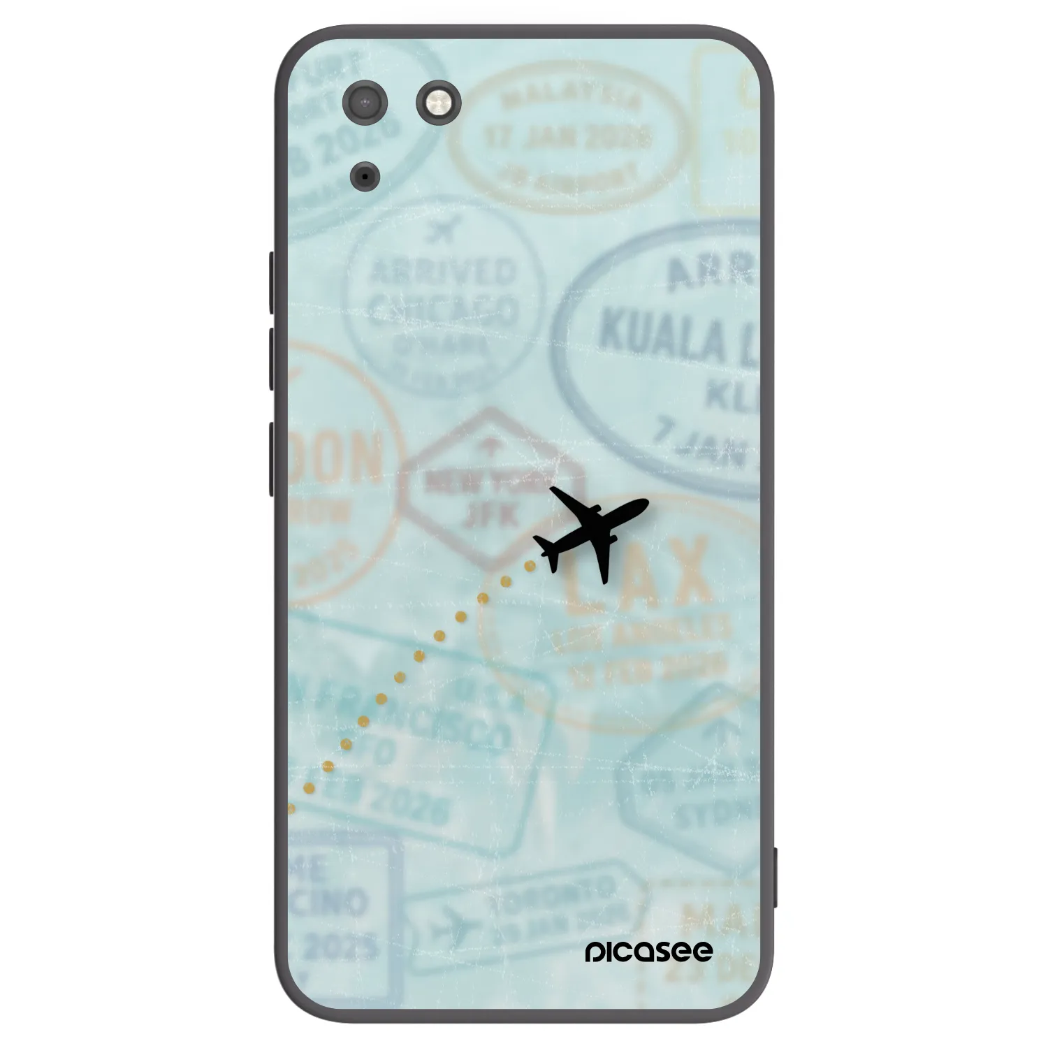 Picasee Μαύρη θήκη σιλικόνης για Huawei Y5P - FLIGHT PATH