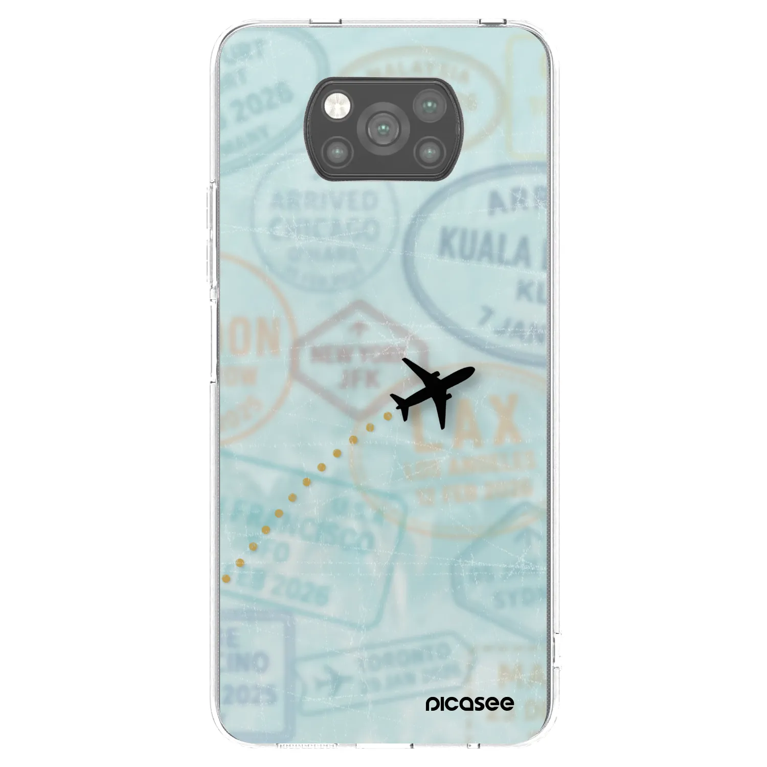 Picasee Μαύρη θήκη σιλικόνης για Xiaomi Poco X3 - FLIGHT PATH