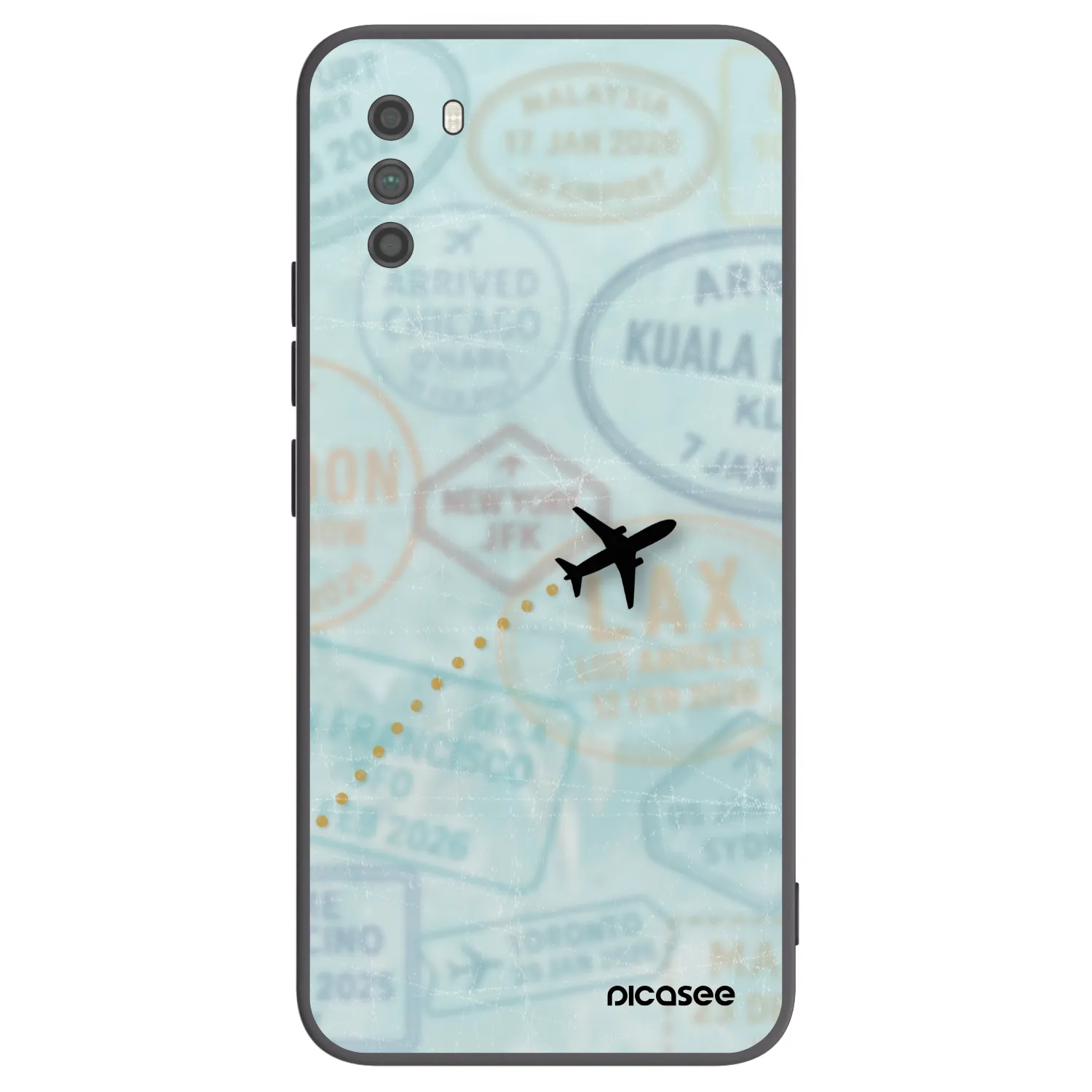 Picasee Μαύρη θήκη σιλικόνης για Xiaomi Poco M3 - FLIGHT PATH