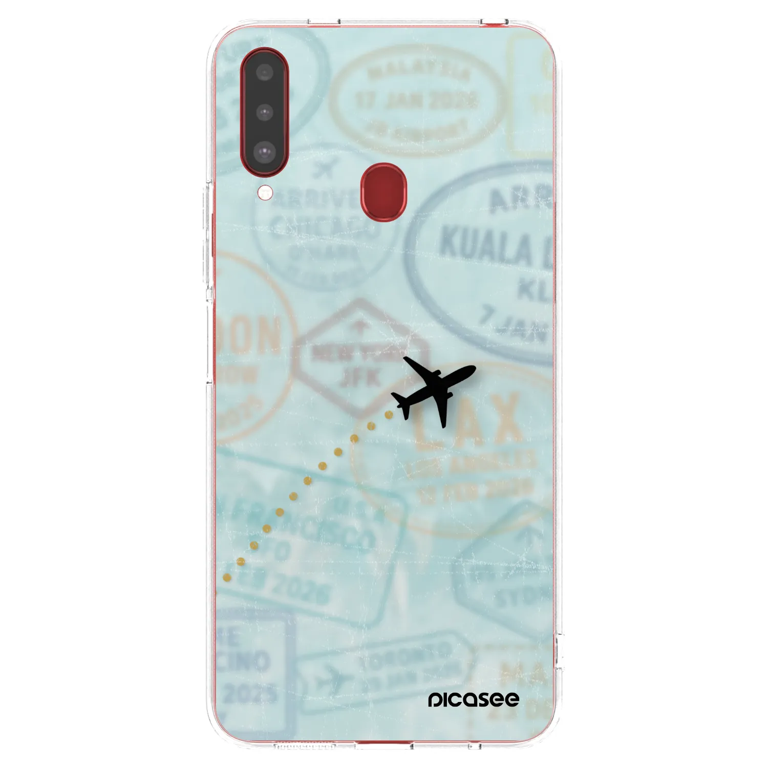 Picasee διαφανής θήκη σιλικόνης Samsung Galaxy A20s - FLIGHT PATH