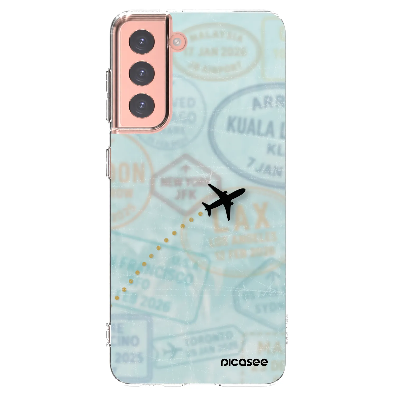 Picasee διαφανής θήκη σιλικόνης Samsung Galaxy S21 5G G991B - FLIGHT PATH