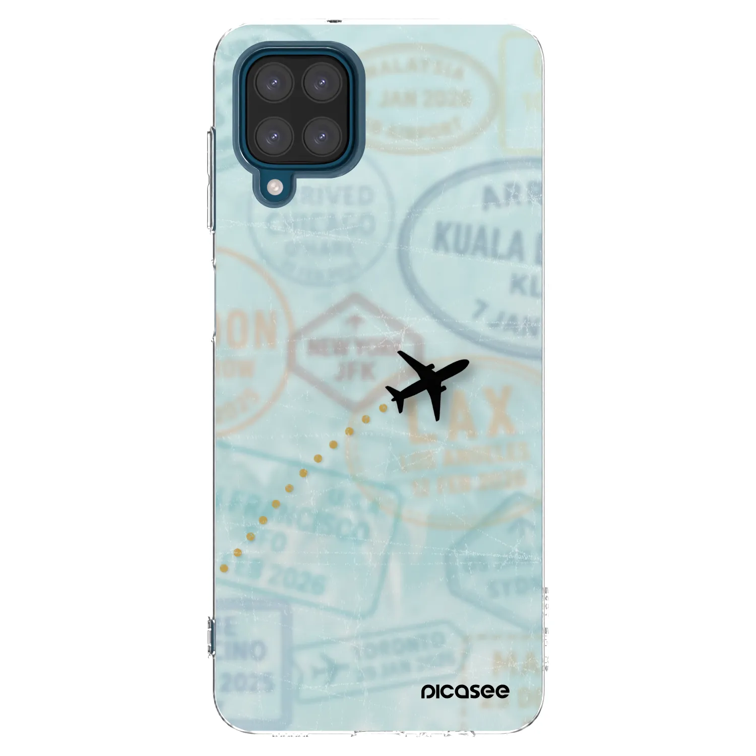 Picasee διαφανής θήκη σιλικόνης Samsung Galaxy A12 A125F - FLIGHT PATH