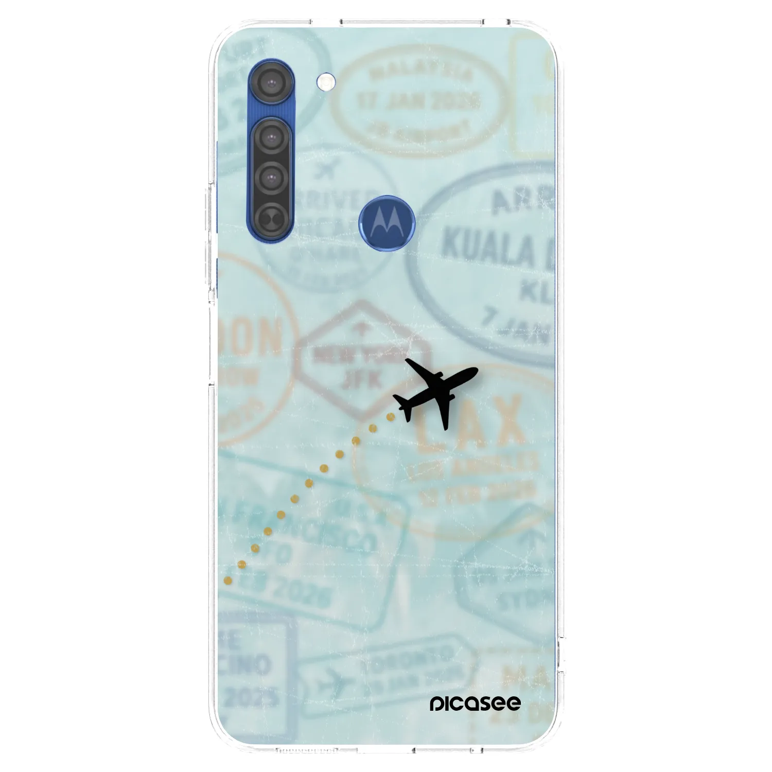 Picasee διαφανής θήκη σιλικόνης Motorola Moto G8 - FLIGHT PATH