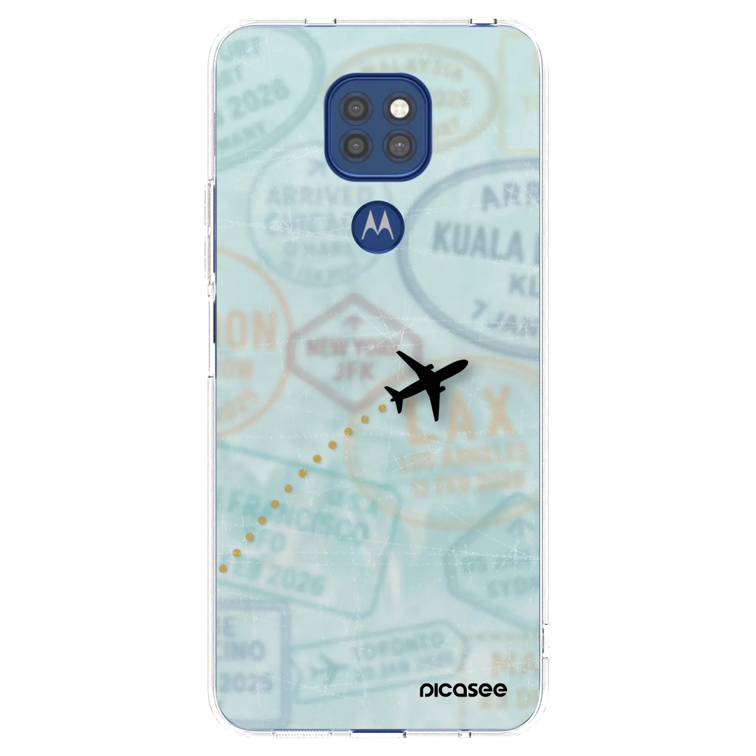 Picasee διαφανής θήκη σιλικόνης Motorola Moto G9 Play - FLIGHT PATH