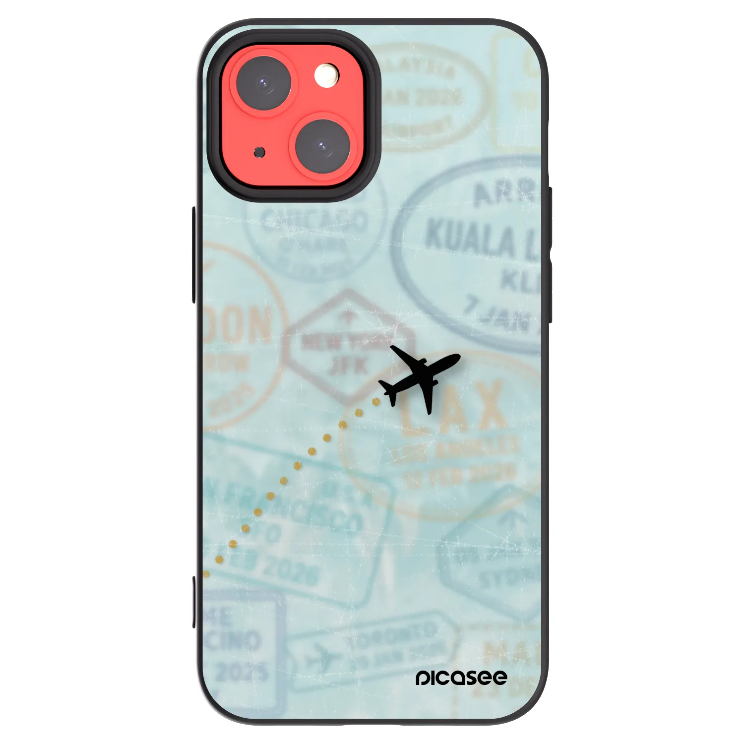 Picasee Μαύρη θήκη σιλικόνης για Apple iPhone 13 mini - FLIGHT PATH