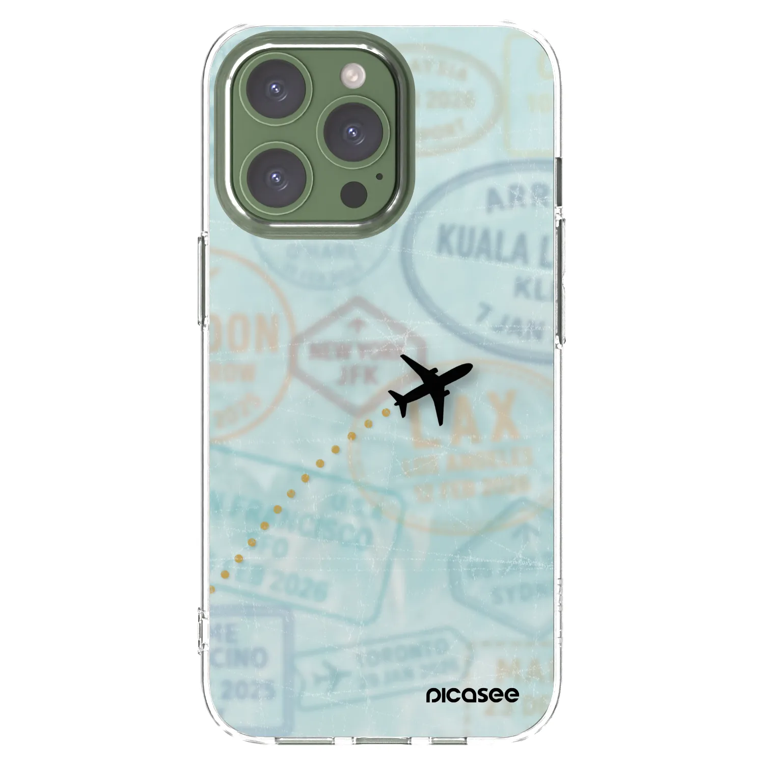 Picasee διαφανής θήκη σιλικόνης Apple iPhone 13 Pro - FLIGHT PATH