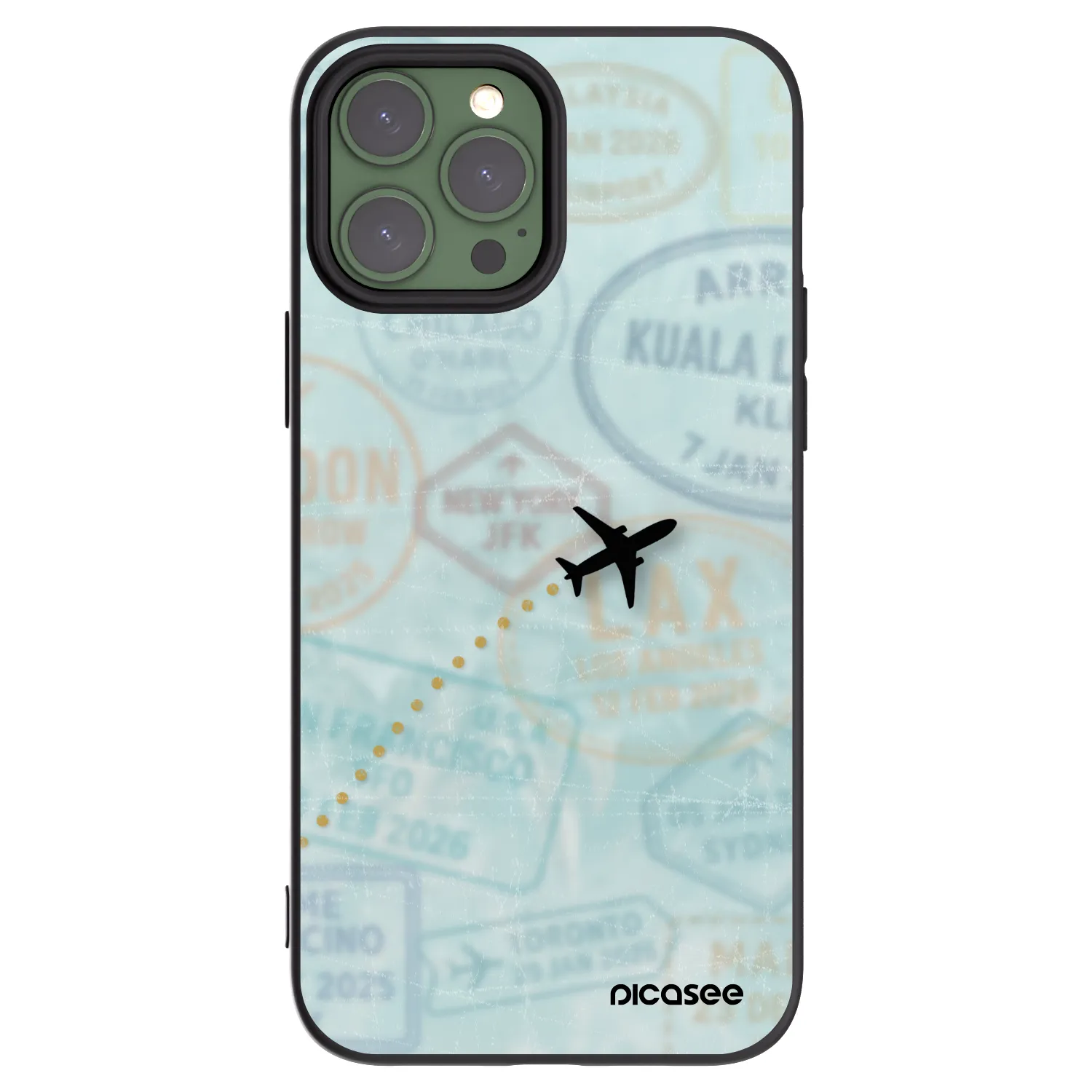 Picasee Μαύρη θήκη σιλικόνης για Apple iPhone 13 Pro Max - FLIGHT PATH
