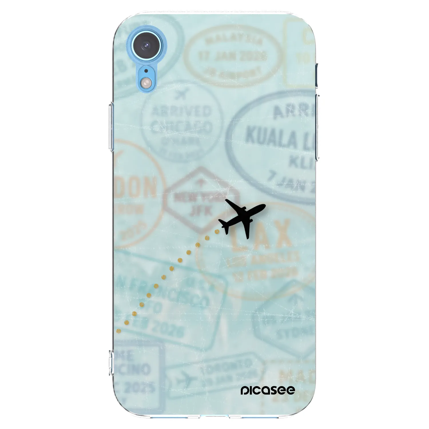 Picasee διαφανής θήκη σιλικόνης Apple iPhone XR - FLIGHT PATH