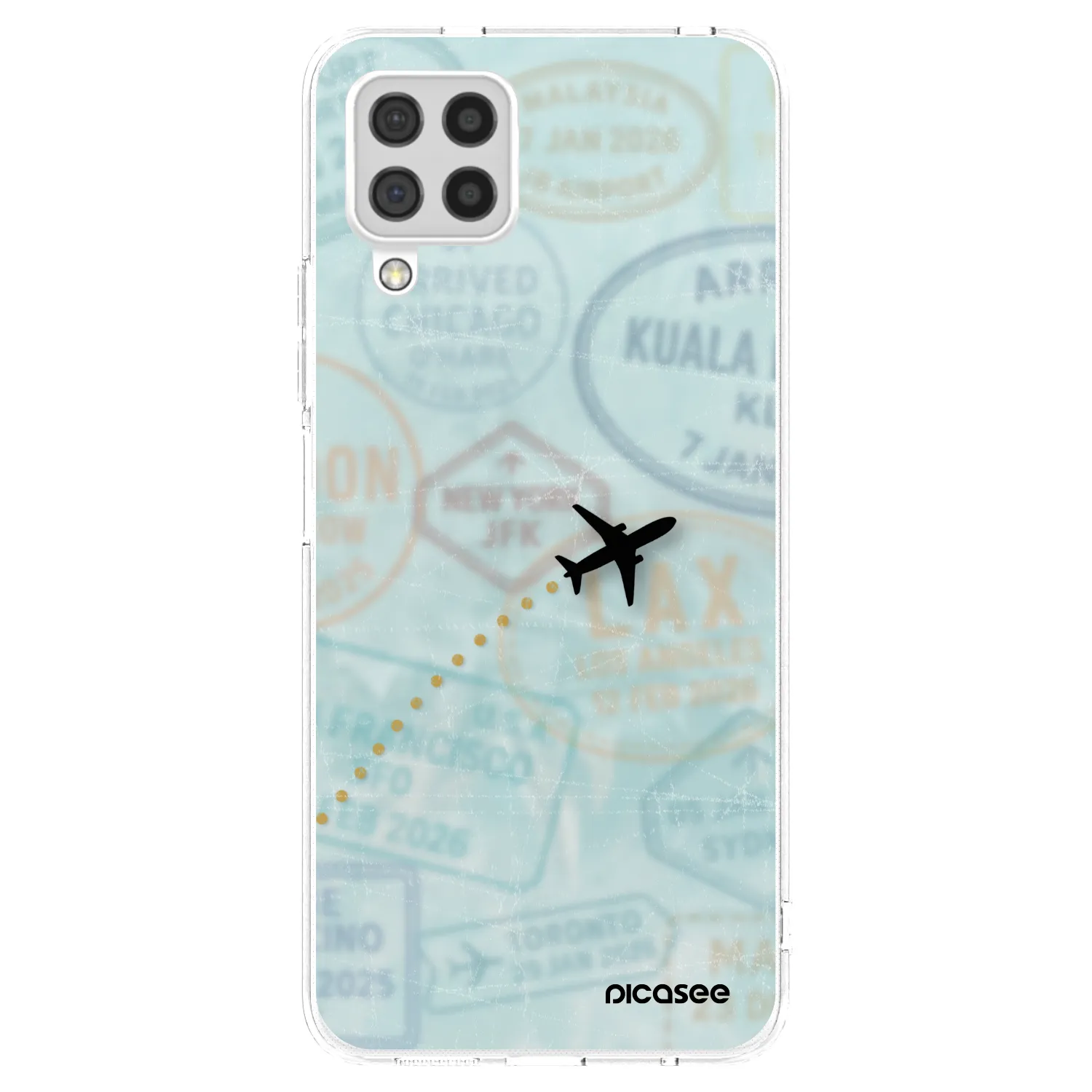 Picasee διαφανής θήκη σιλικόνης Samsung Galaxy A22 A225F 4G - FLIGHT PATH