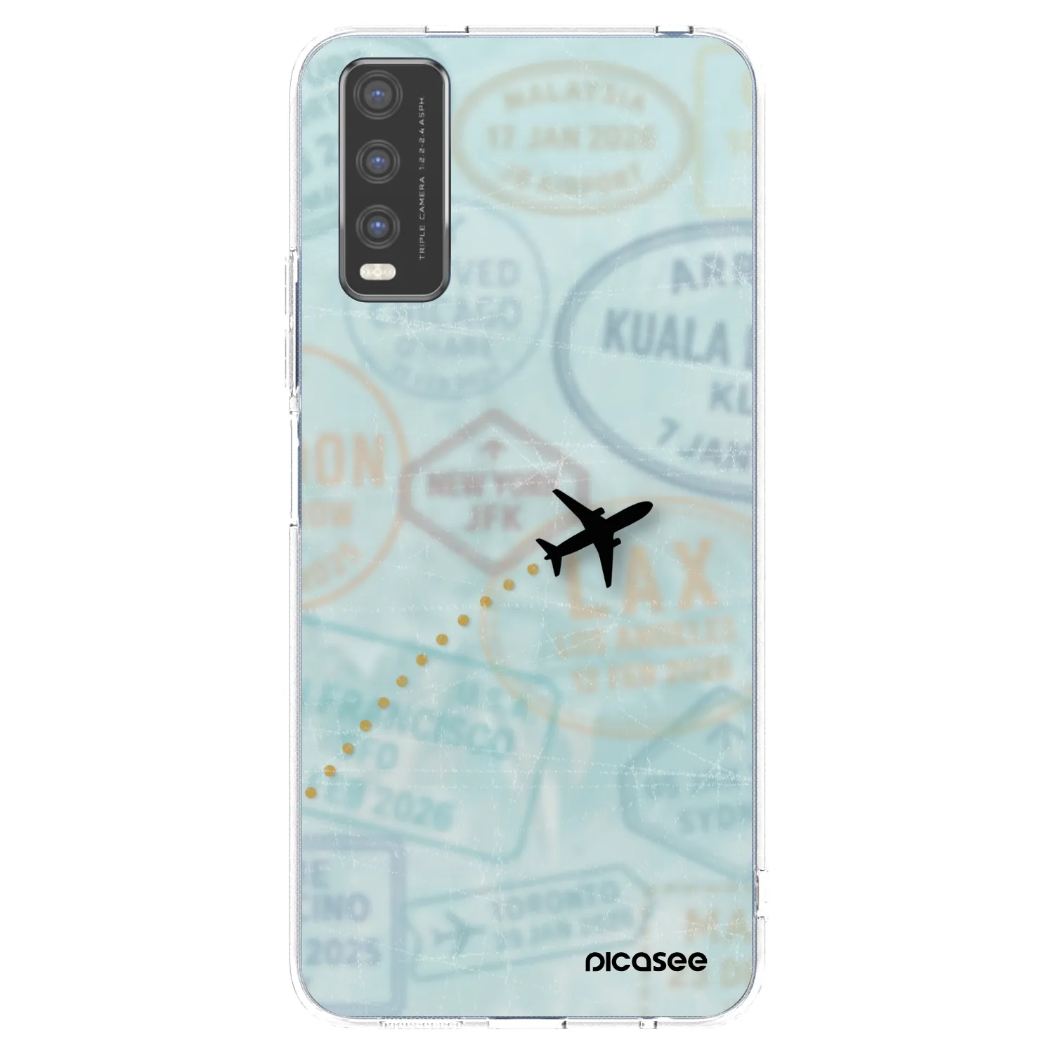 Picasee διαφανής θήκη σιλικόνης Vivo Y20s - FLIGHT PATH