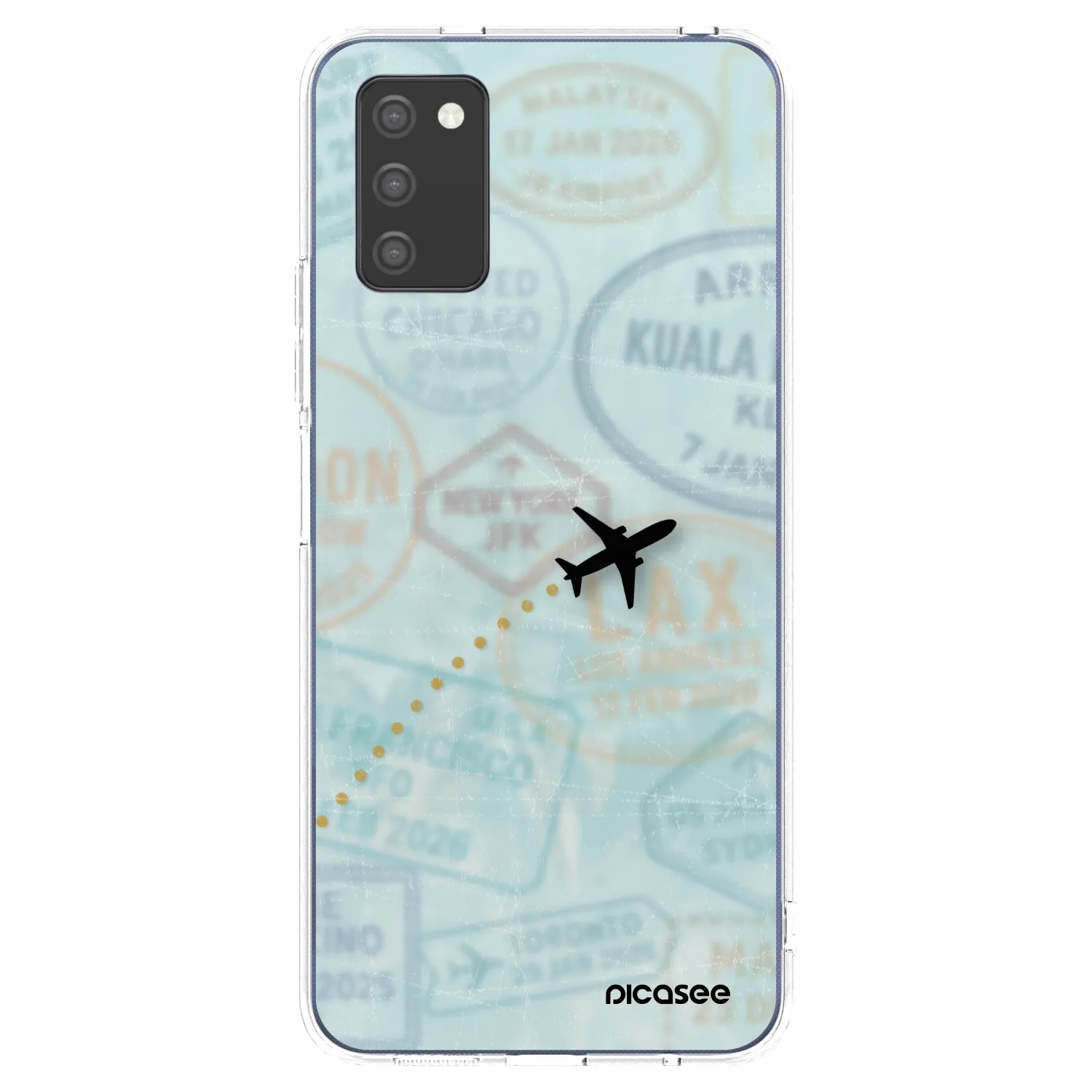 Picasee διαφανής θήκη σιλικόνης Samsung Galaxy A03s A037G - FLIGHT PATH