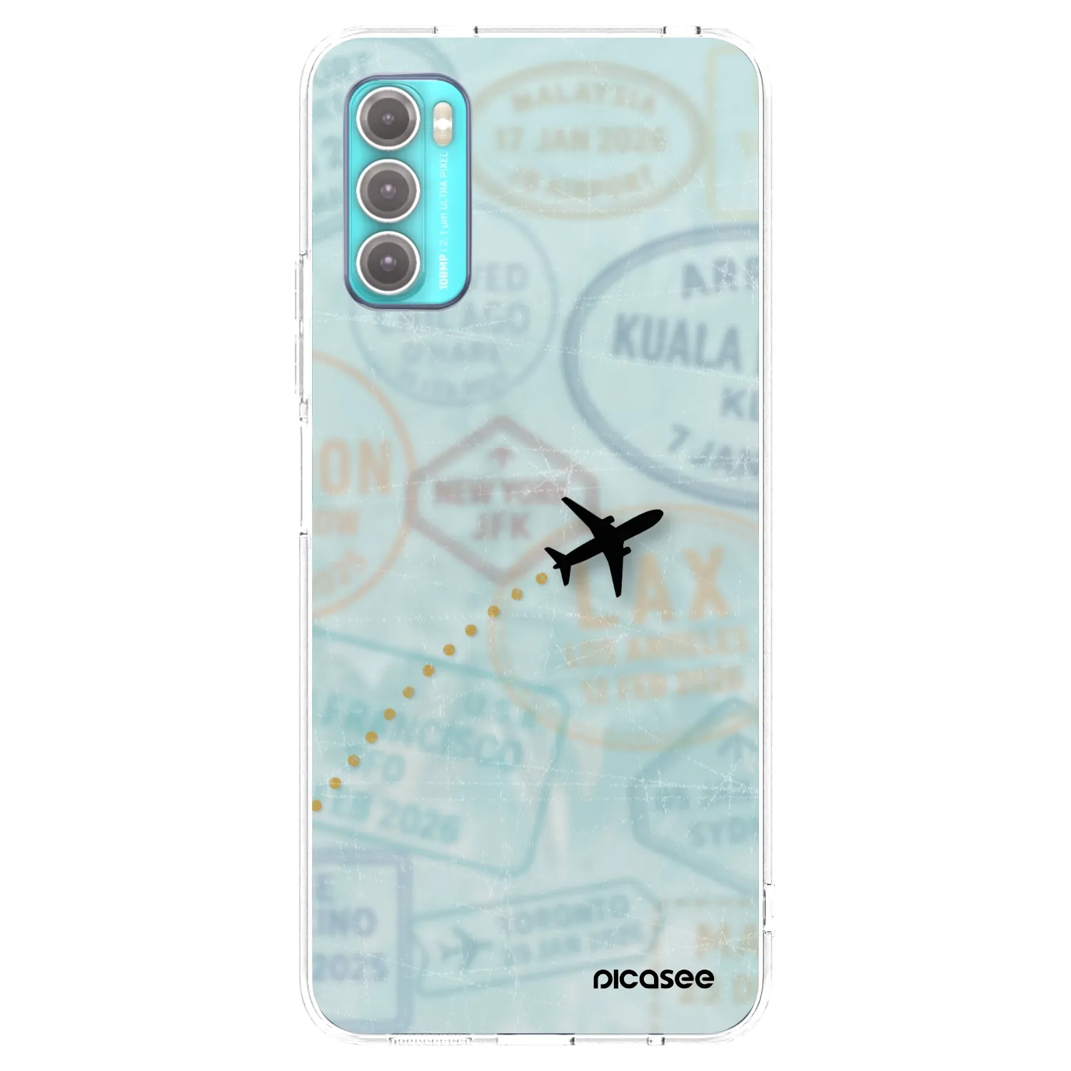 Picasee διαφανής θήκη σιλικόνης Motorola Moto G60 - FLIGHT PATH