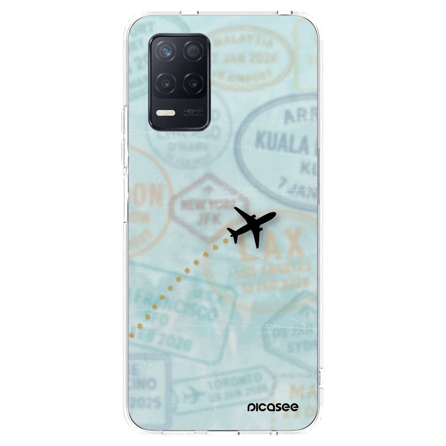 Picasee διαφανής θήκη σιλικόνης Realme 8 5G - FLIGHT PATH