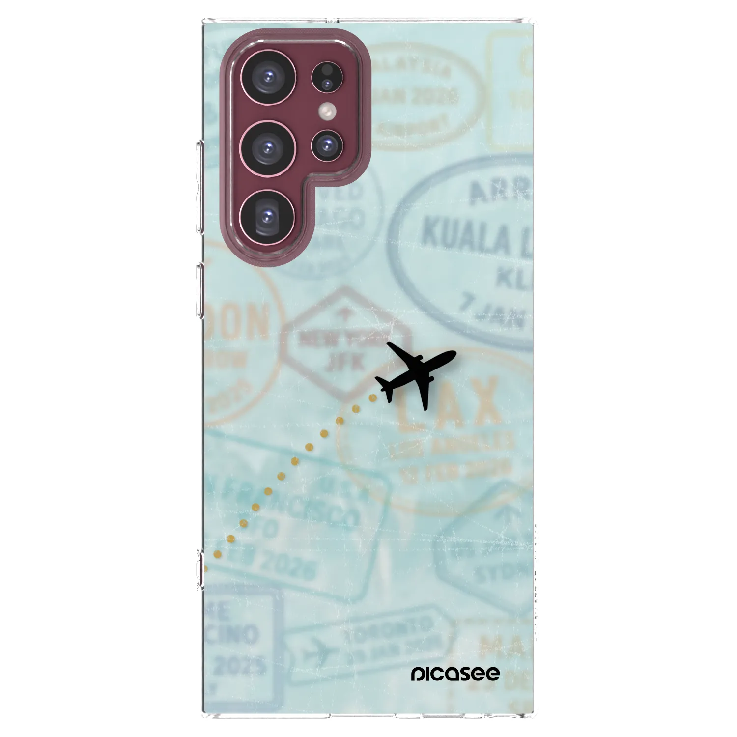 Picasee διαφανής θήκη σιλικόνης Samsung Galaxy S22 Ultra 5G - FLIGHT PATH