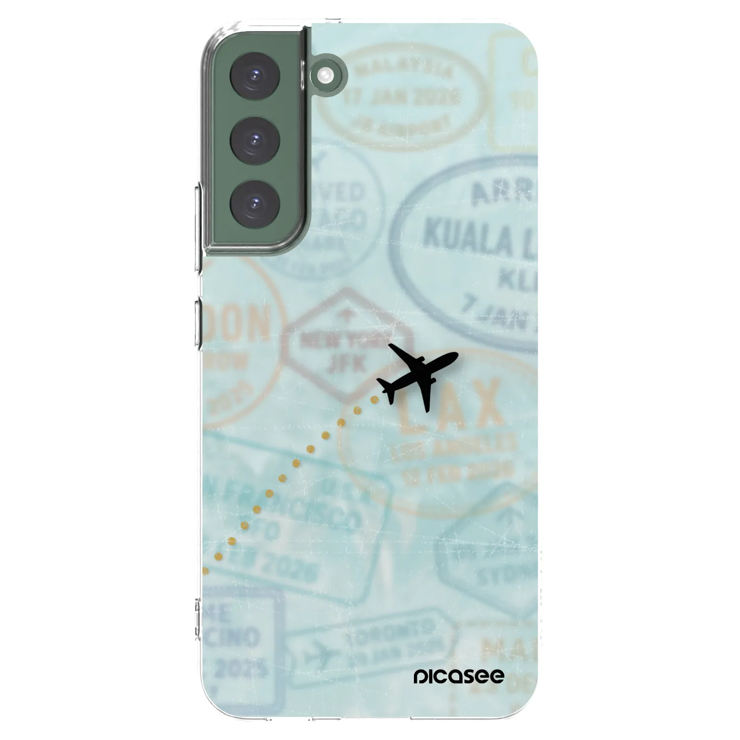 Picasee διαφανής θήκη σιλικόνης Samsung Galaxy S22+ 5G - FLIGHT PATH