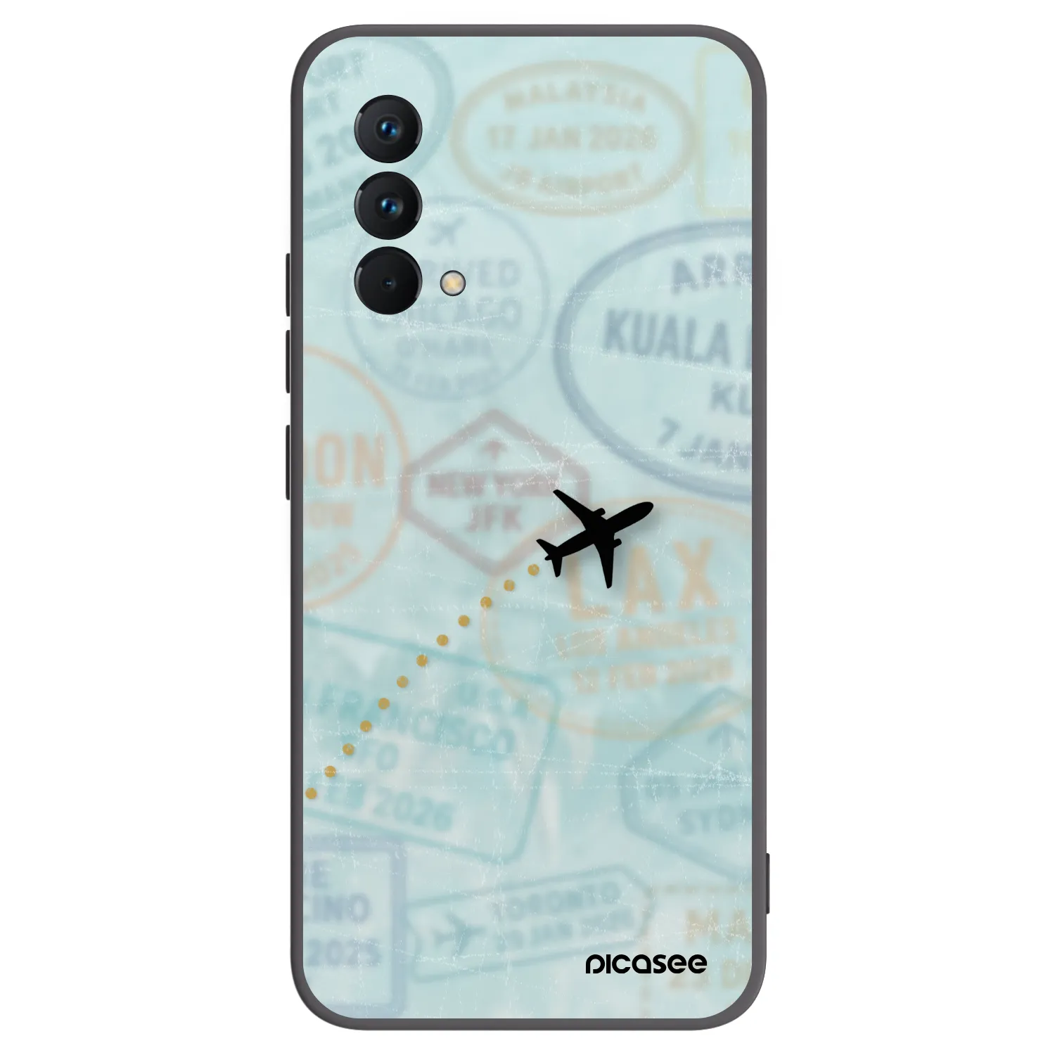 Picasee Μαύρη θήκη σιλικόνης για Realme GT Master Edition 5G - FLIGHT PATH