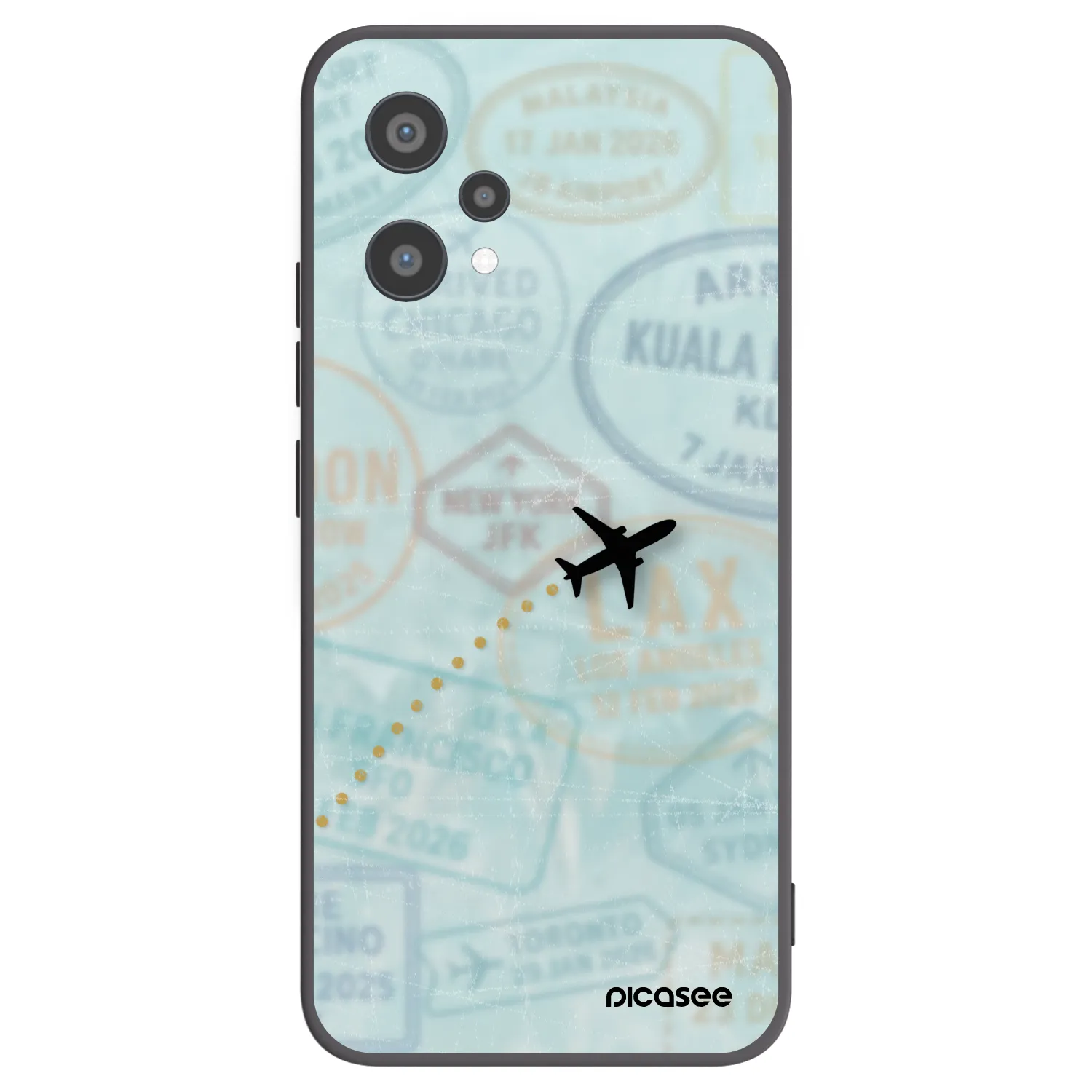 Picasee Μαύρη θήκη σιλικόνης για Realme 9 Pro 5G - FLIGHT PATH