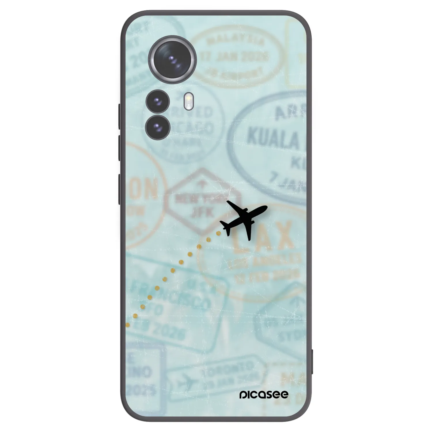 Picasee Μαύρη θήκη σιλικόνης για Xiaomi 12 Pro - FLIGHT PATH