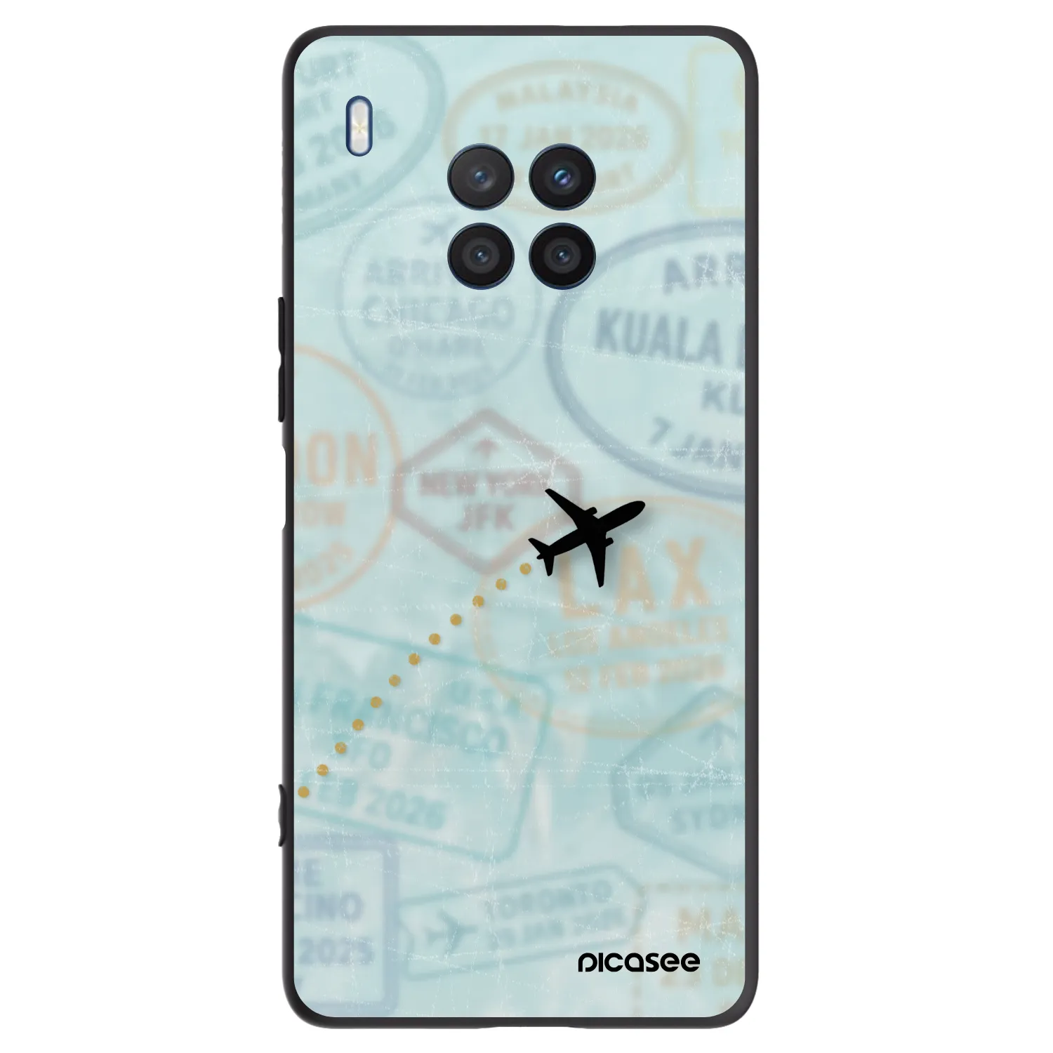 Picasee Μαύρη θήκη σιλικόνης για Honor 50 Lite - FLIGHT PATH