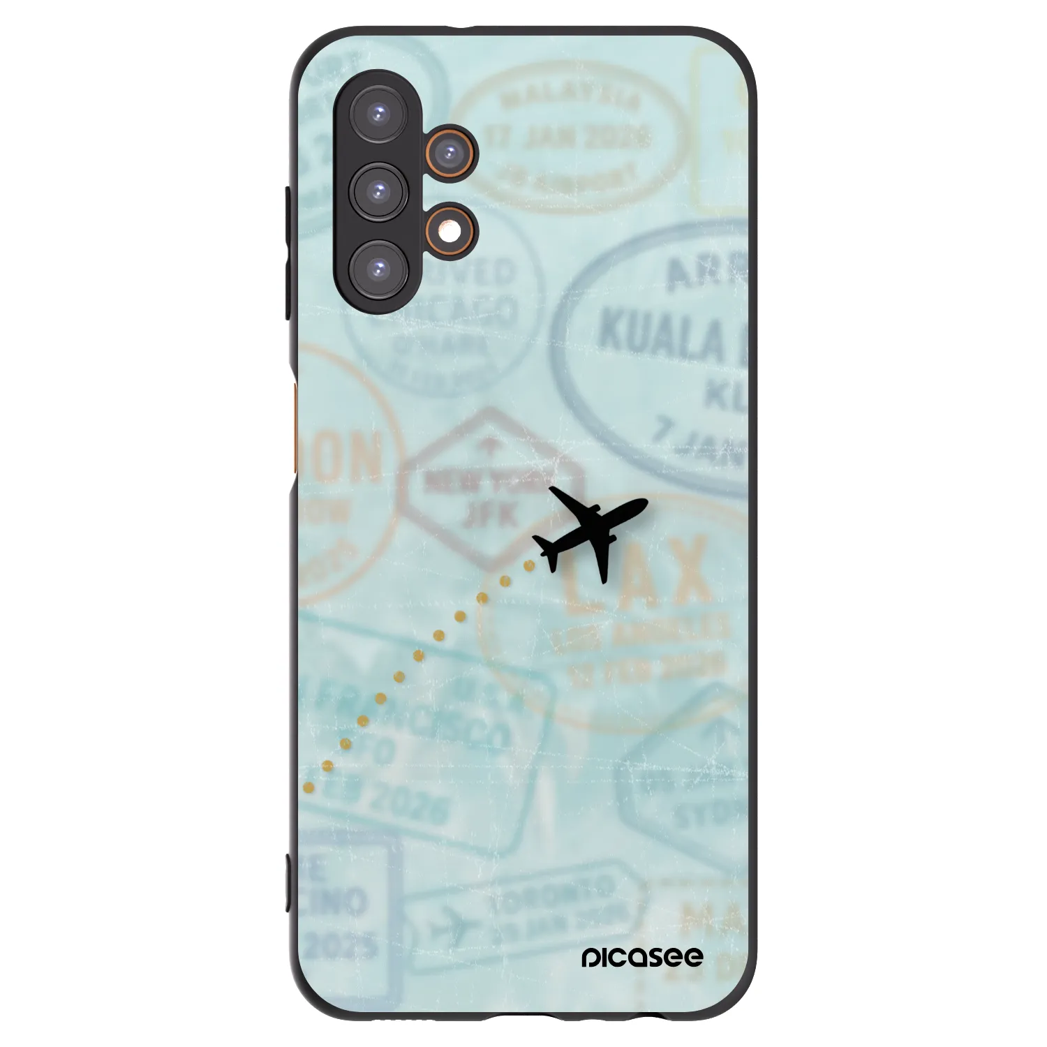 Picasee Μαύρη θήκη σιλικόνης για Samsung Galaxy A13 4G A135 - FLIGHT PATH
