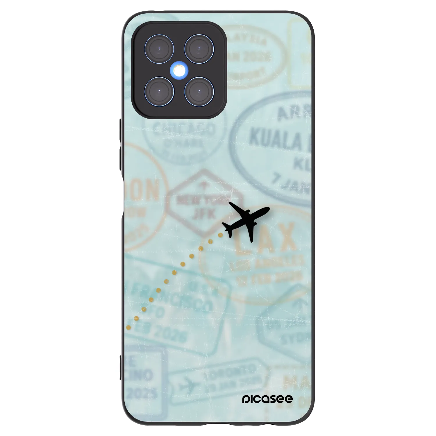 Picasee Μαύρη θήκη σιλικόνης για Honor X8 4G - FLIGHT PATH