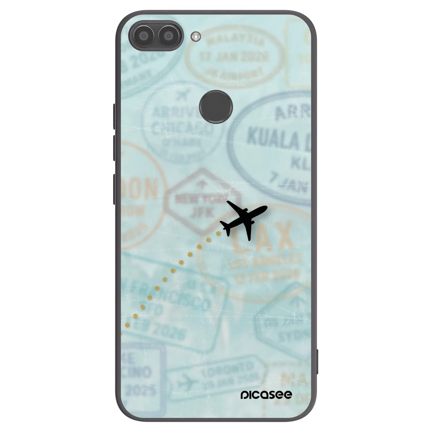 Picasee Μαύρη θήκη σιλικόνης για Huawei P Smart - FLIGHT PATH