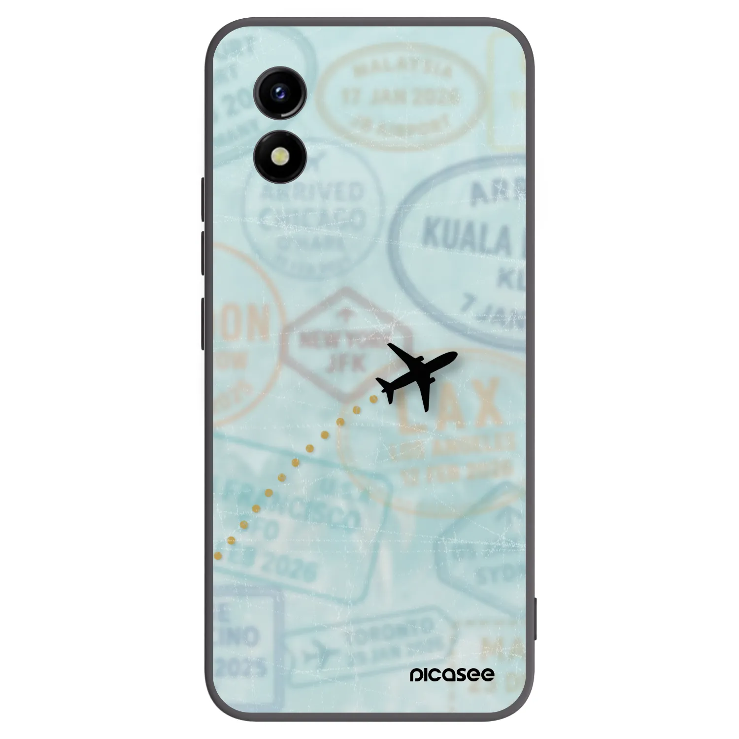 Picasee Μαύρη θήκη σιλικόνης για Vivo Y01 - FLIGHT PATH