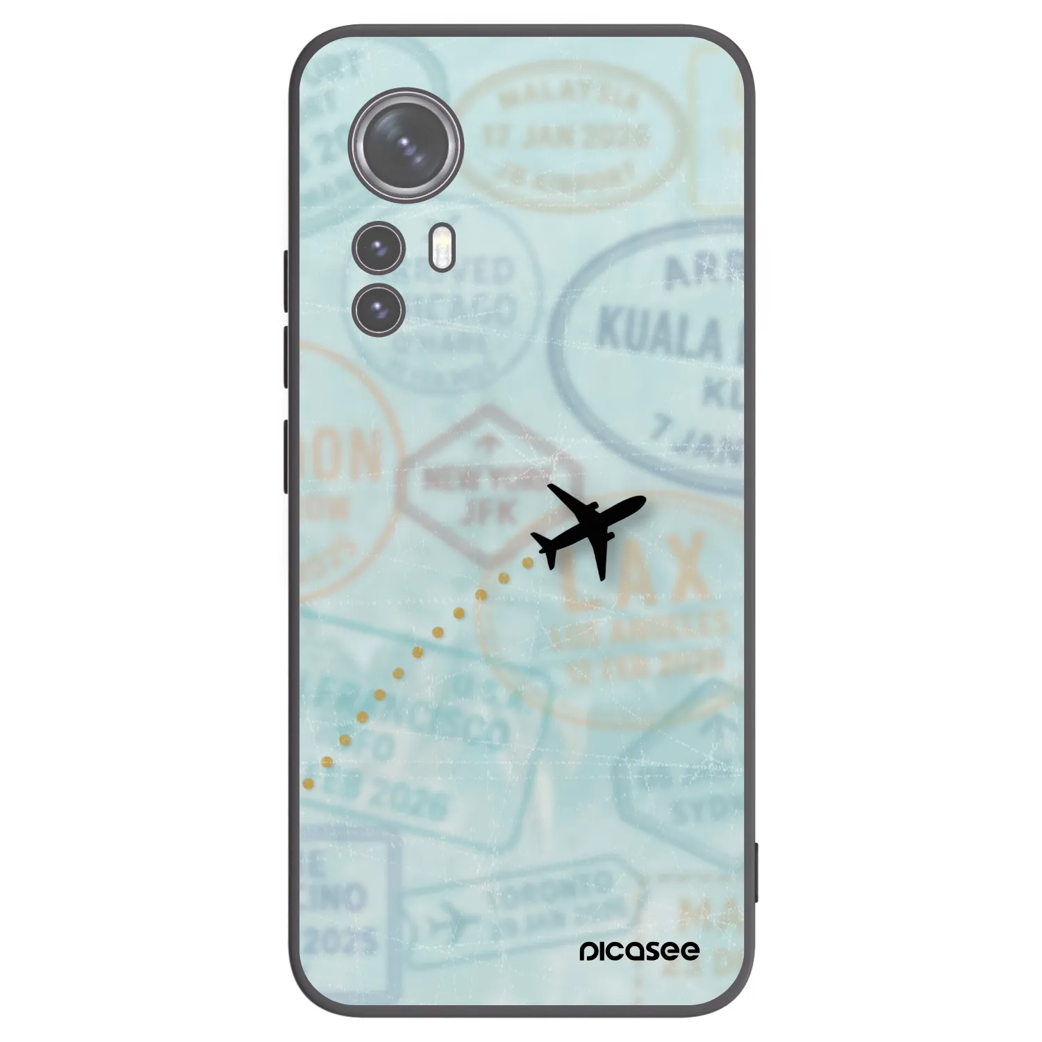 Picasee Μαύρη θήκη σιλικόνης για Xiaomi 12X - FLIGHT PATH