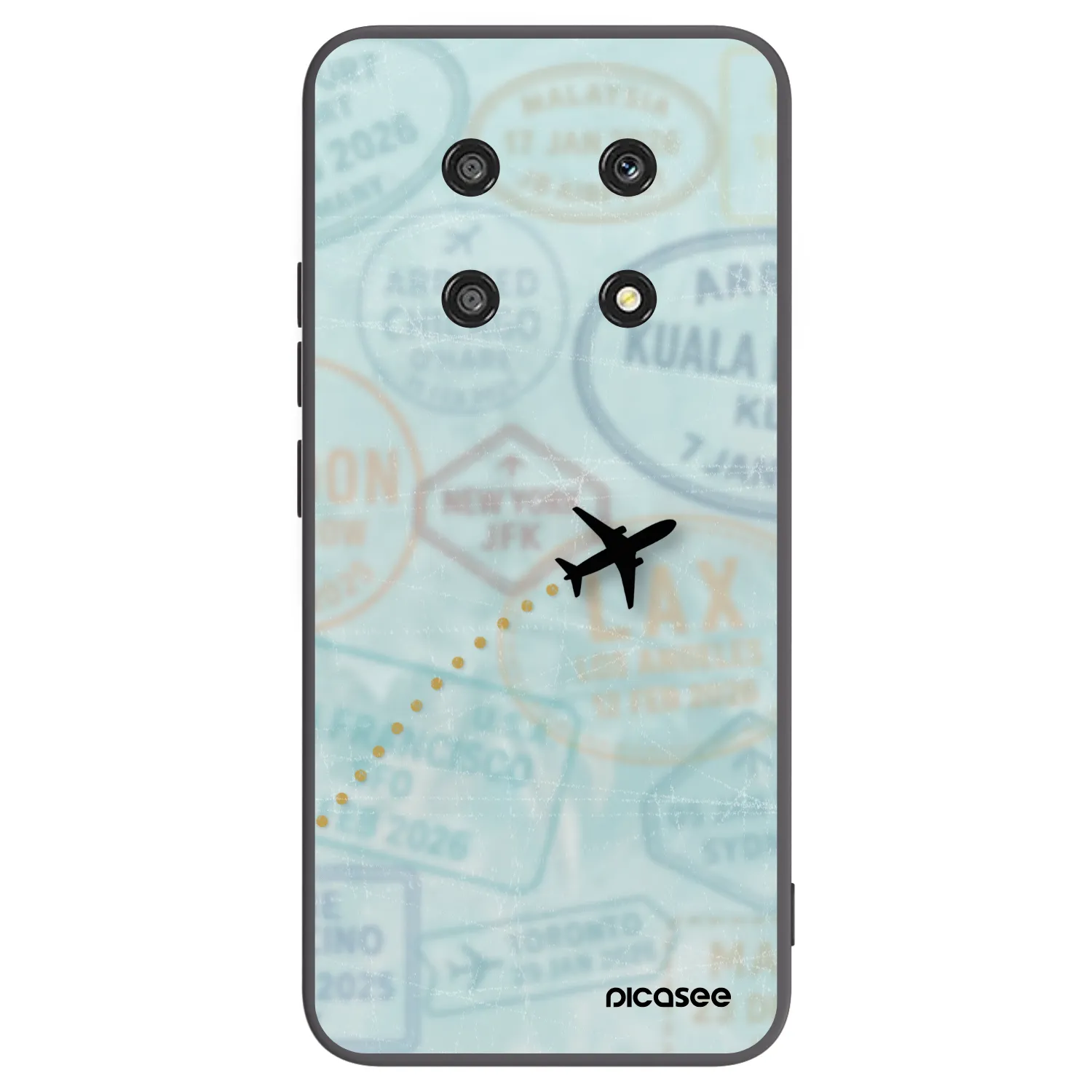 Picasee Μαύρη θήκη σιλικόνης για Honor Magic4 Lite 5G - FLIGHT PATH