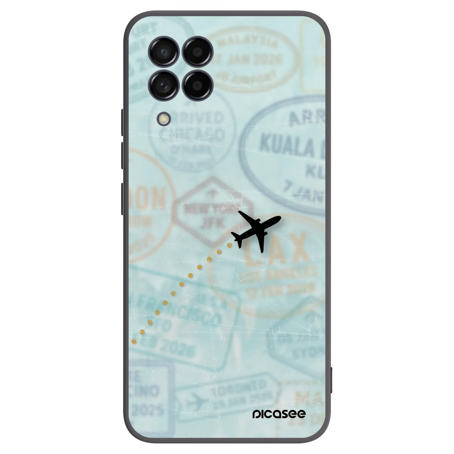 Picasee Μαύρη θήκη σιλικόνης για Samsung Galaxy M53 5G - FLIGHT PATH