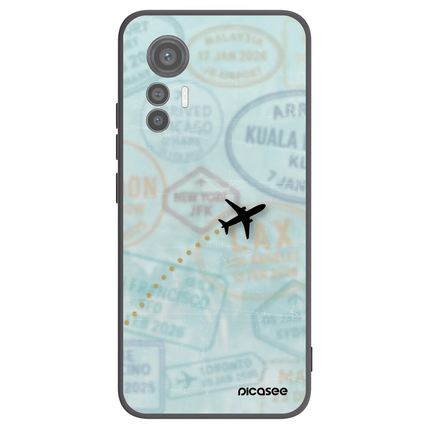 Picasee Μαύρη θήκη σιλικόνης για Xiaomi 12 Lite - FLIGHT PATH