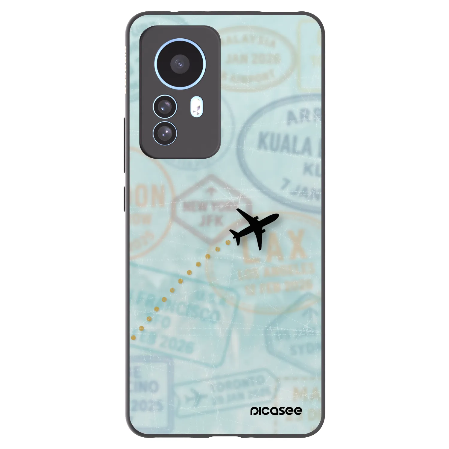 Picasee Μαύρη θήκη σιλικόνης για Xiaomi 12T - FLIGHT PATH