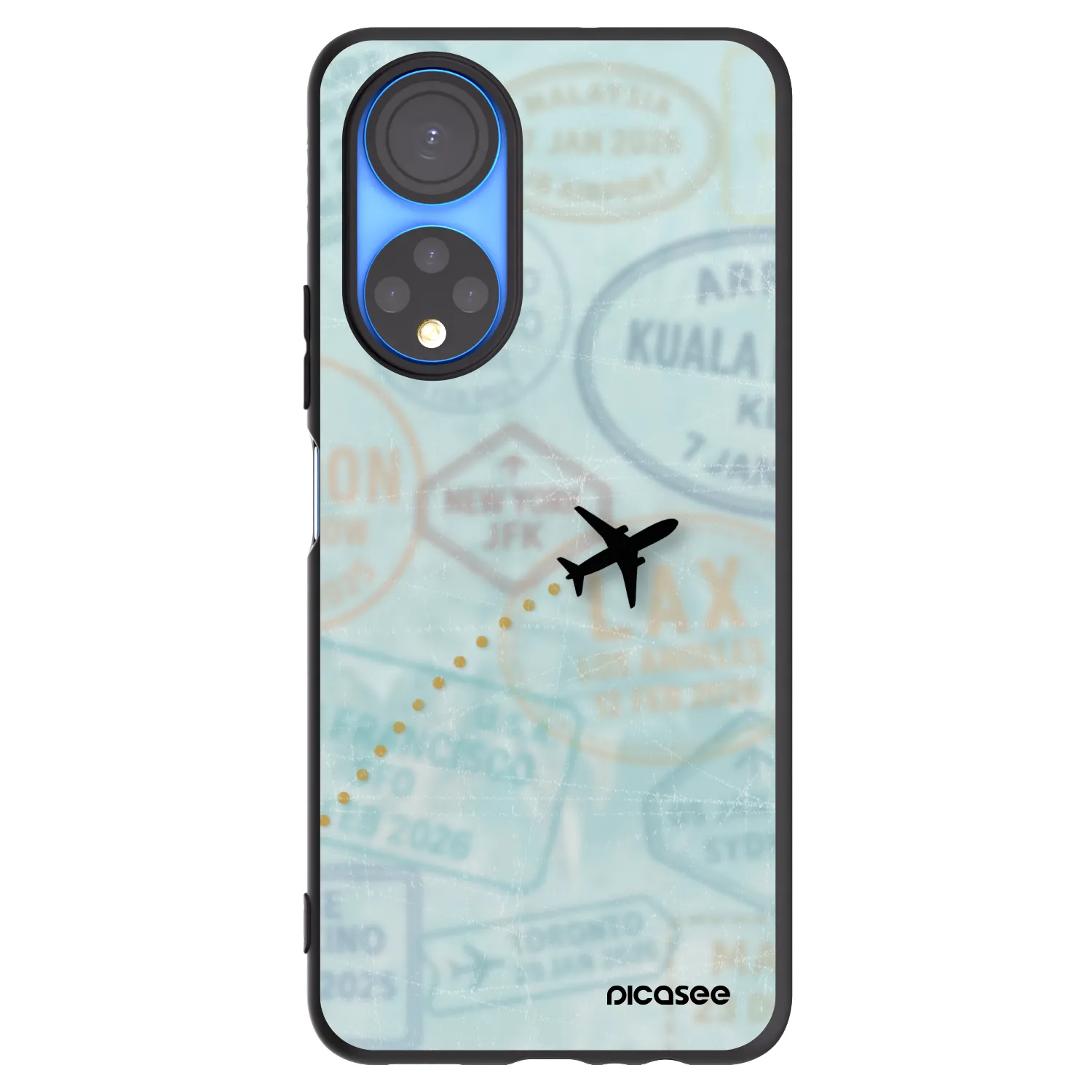 Picasee Μαύρη θήκη σιλικόνης για Honor X7 - FLIGHT PATH