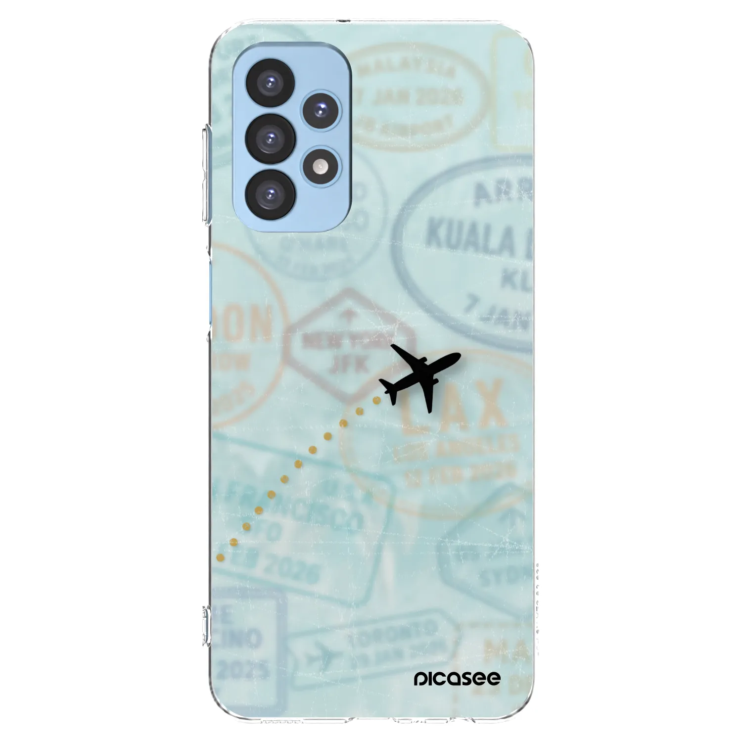 Picasee διαφανής θήκη σιλικόνης Samsung Galaxy A23 A235F 4G - FLIGHT PATH